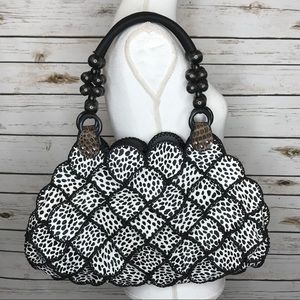 Scalloped Dalmatian Print Purse